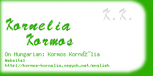 kornelia kormos business card